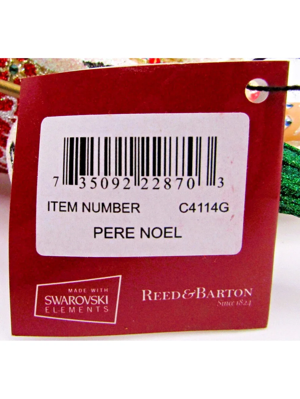 Reed & Barton Pere Noel Signature Santa Ornament Original Box and Tag C4114G